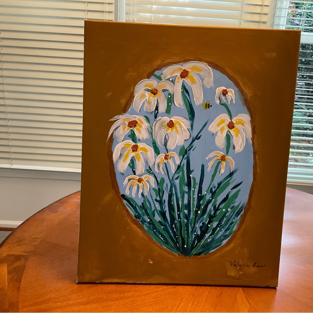 PAINTING FLOWERS HAND PAINTED NEW ——ONE OF A KIND NOT VINCENT VAN GOGH B…